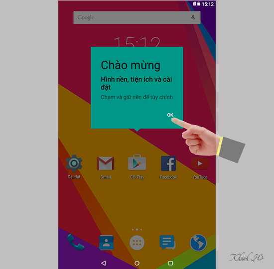 Chọn cảm ứng Ok